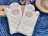 Cricket & Junebug Oven Mitts Cat Paws - White and Pink...