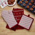 SKL Home Snowflake Winter Oven Mitt and Pot Holder Set, 8x8...