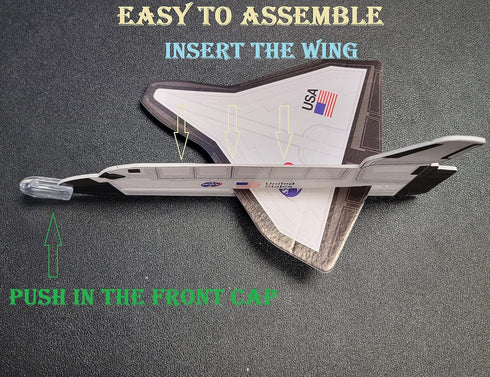 Zugar Land Space Shuttle Foam Gliders (8") (1 Pack) Outer Space Cosmos Flying Toys. Plane Fun Jet (One Piece)...