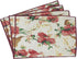 Tache Spring Placemats Floral Sweet Red Roses Birds Placemat - Shabby Chic Vintage Tapestry Kitchen Dining Dinner Linens Floral Table Mat - Set of...