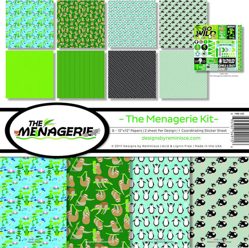 Reminisce TME-200 The Menagerie Scrapbook Collection Kit 1...