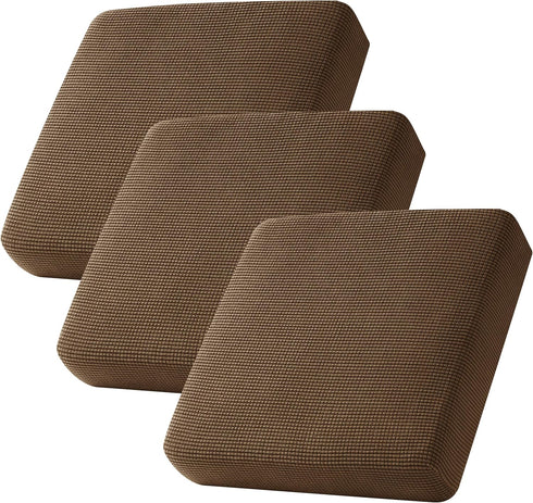 CHUN YI 3PC Stretch Couch Cushion Covers, Individual Replacement Sofa Seat Slipcovers for Armchair Loveseat Sofa with Elastic Spandex Jacquard Fab...