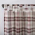 No. 918 Blair Farmhouse Plaid Semi-Sheer Tab Top Curtain Panel, 52" x 63", Red/Ecru Off-White...