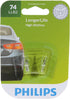 Philips - 74LLB2 74 LongerLife Miniature Bulb, 2 Pack 14V...