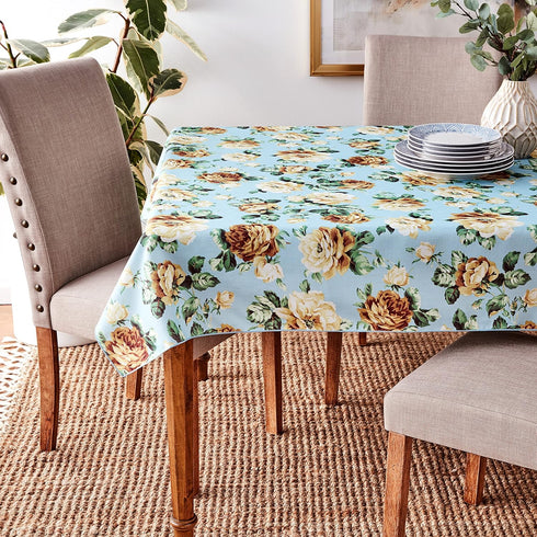 Sana Enterprises Tablecloth Polyester Fabric, Stain and Wrinkle Resistant, for Dining, Kitchen, Parties, Buffet, Weddings or Everyday Use. Seats 1...