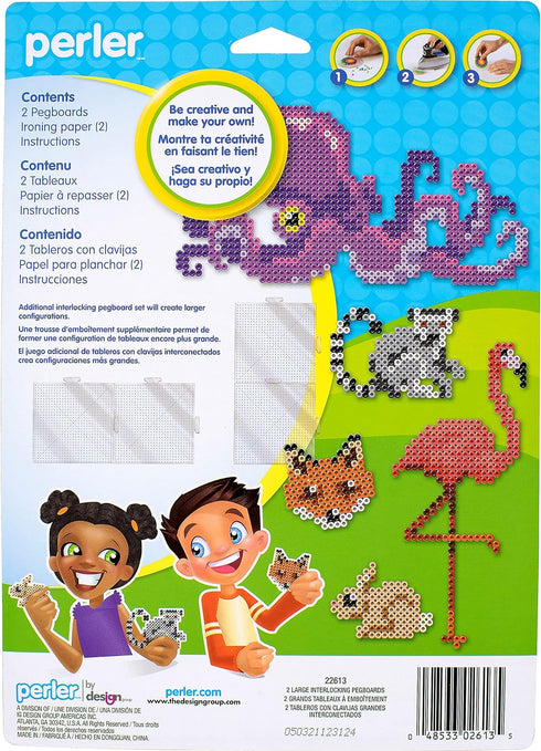 Perler Beads Funfusion: Large Clear Interlocking Pegboards...