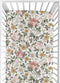 Sweet Jojo Designs Vintage Floral Boho Girl Fitted Crib Sheet Baby or Toddler Bed Nursery - Blush Pink, Yellow, Green and White Shabby Chic Rose F...