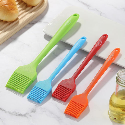 4PCS Silicone Basting Pastry Brush, MONGSEW Heat Resistant Food Brush Spread Oil Butter Sauce for BBQ Grill Baking Kitchen Cooking, BPA Free, Dish...