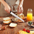 Little Cook Bread Knife with Cover, 10 inch serrated bread knife for homemade bread, German Stainless Steel brisket knife, Bread Cutter Ideal for ...