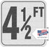 Aquatic Custom Tile, 4 1/2FT Pool Depth Markers, 6x6 Inches Vinyl Pool Stickers, Swimming Pool Number Markers, Pool Safety Signage, Adhesive Pool ...