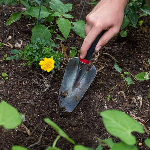 Radius Garden 10011 Ergonomic Aluminum Hand Trowel, Red...