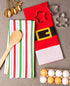 DII Holiday Dish Towels Christmas Kitchen Décor, 18x28, Santa Belt, 2 Piece...