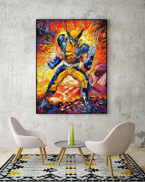 Uhomate Superhero X-Man Wolverine Wall Decor Vincent Van Gogh Starry Night Posters Home Canvas Wall Art Print Nursery Decor Living Room Wall Decor...