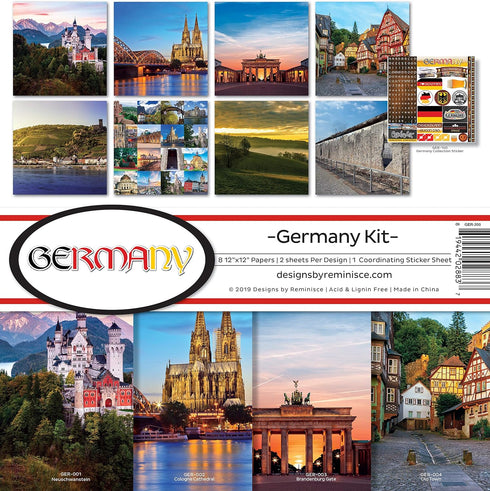 Reminisce (REMBC) Germany Scrapbook Collection Kit, Multi Color Palette...