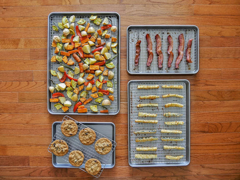 USA Pan X-Large Bakeable Nonstick Cooling Rack, XL, Stainless...