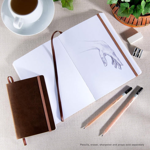 Pentalic 4" x 6" Pocket Sketchbook Traveler Journal, 160 Pages, Metallic Copper...