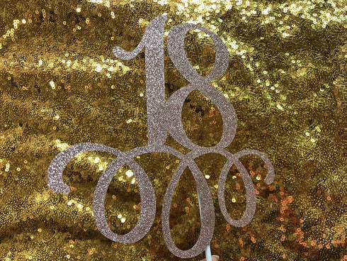 Rose Gold 18 Birthday Cake Topper, 18th Birthday Cake Topper Eighteen Birthday Cake Topper for Girls Boys 18th Birthday Party Cake Supplies...