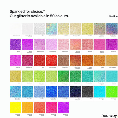 Hemway Craft Glitter 100g / 3.5oz Glitter Flakes for Arts Crafts Tumblers Resin Epoxy Scrapbook Glass Schools Paper Halloween Decorations - Ultraf...