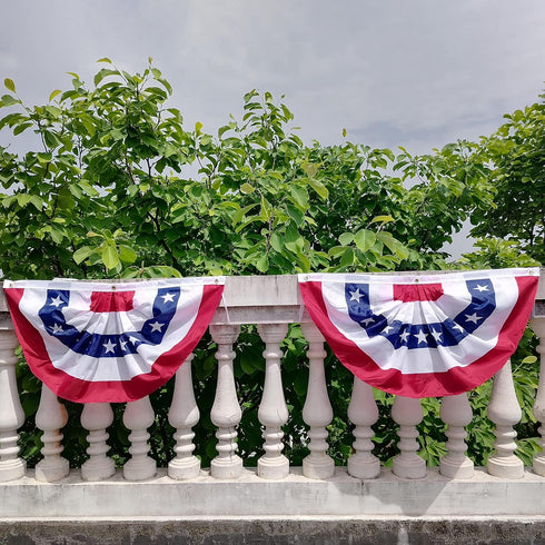 USA American Flag Fan Bunting 3x1.5fts Outdoor US Flag Decor Bunting Flag Bunting American Flag Porch Bunting American Flag Swag Bunting-July 4th-...