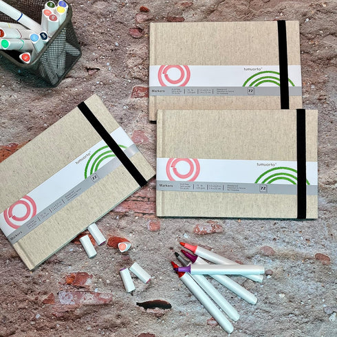 tumuarta Marker Paper Pad Sketchbook, 5.5x8.25", 72 Sheets, 144 Pages, 120GSM, 78 LB, Ideal for Alcohol Markers and Ink, Smooth Surface for Use as...