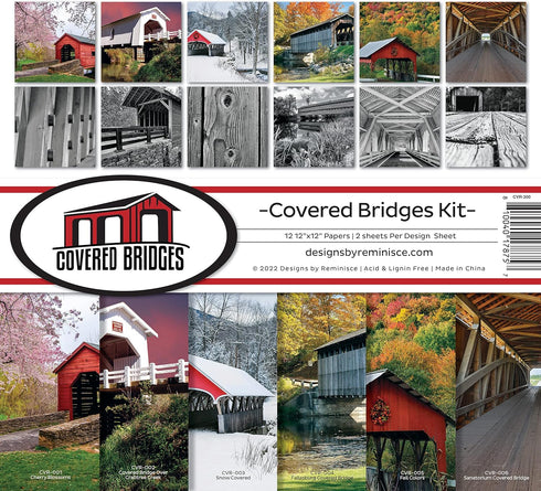 Reminisce Covered Bridges Scrapbook Collection Kit,White...