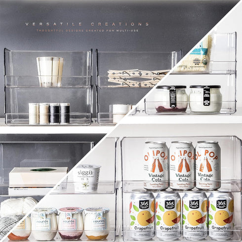 BINO | Stackable Plastic Storage Bins, Medium | THE MYRIAD COLLECTION | Multipurpose Bins | Pantry Organizers And Storage | Home Organization Cont...