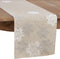 Saro Lifestyle Embroidered Snowflake Table Runner, Natural, 16"x70"...