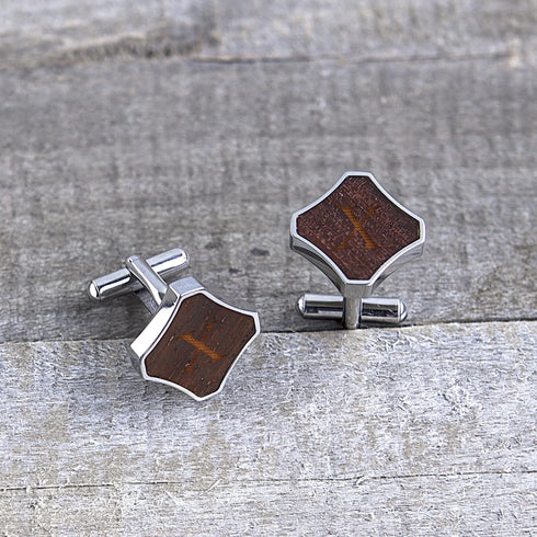 Cathy's Concepts Personalized Redwood Stainless Steel Cuff Links, Letter X...