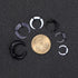Jstyle 18Pcs 14G-4G Acrylic Pincher Tapers Septum Ring C Shape Buffalo Stretcher Expander with Black O-Rings for Stretching Pierced Nose Ear Carti...