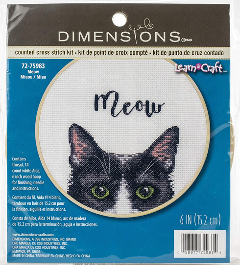 Dimensions X Stitch Kit Meow, Multi...