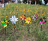 6Pack Sparkly Reflective Pinwheels Holographic Spinners Whirl Pin Wheel Scare Birds Away for Outdoor Yard Garden Patio Lawn Farm Decor Kids' Toy...