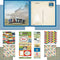 Scrapbook Customs Themed Paper and Stickers Scrapbook Kit, Maine Vintage Blue 12 inch by 12 inch...