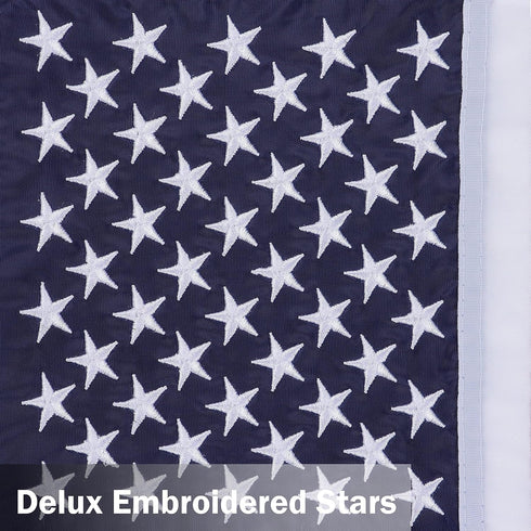 2 Pack American Flag Garden Flags Embroidered - 12''x18'', Deluxe Embroidered Stars and Sewn Stripes USA Garden Flags,Patriotic Decorative Yard Fl...