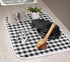 Buffalo Classic Check Plaid 2-Piece Dish Drying Mat Set - Extra Large 18"x24" Black...