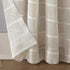 Clean Window Twill Stripe Anti-Dust Allergy/Pet Friendly Anti-Dust Sheer Curtain Panel, 52" x 63, White/Linen...