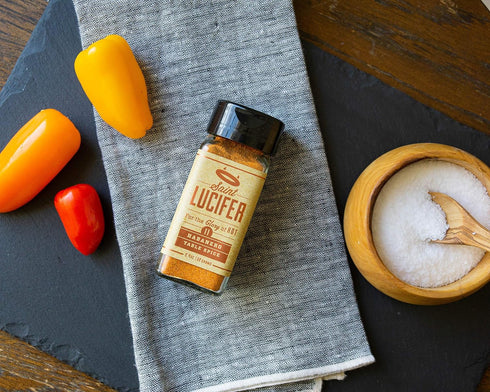 Saint Lucifer Spice Co, Habanero Table Spice, number 11, 2.4 ounce glass bottle, Made In The USA, Gluten Free, Sugar Free, Vegan, Vegetarian...