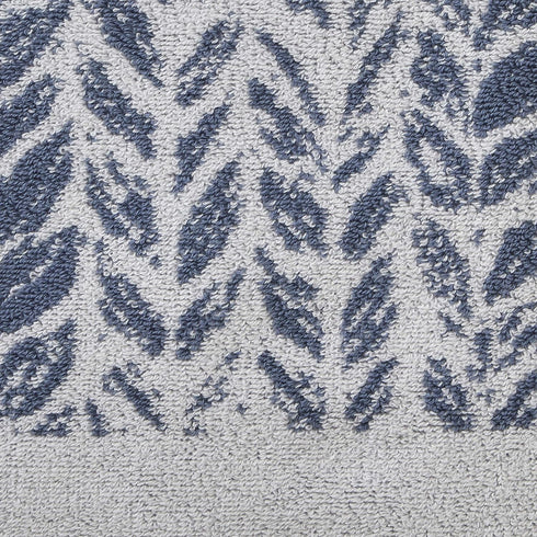 SKL Home Distressed Leaves Bath Towel, 28x54, Denim...