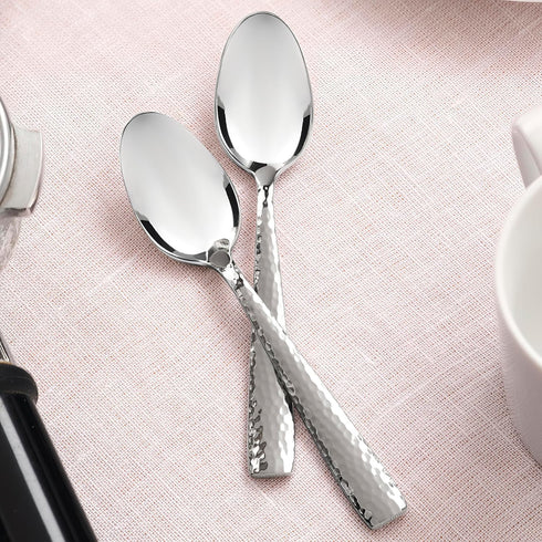 Hudson Essentials Hammered Demitasse Espresso Spoons, 4.6-inch Mini Coffee Spoons, 18/10 Stainless Steel Small Spoons for Dessert, Coffee, Tea, Se...