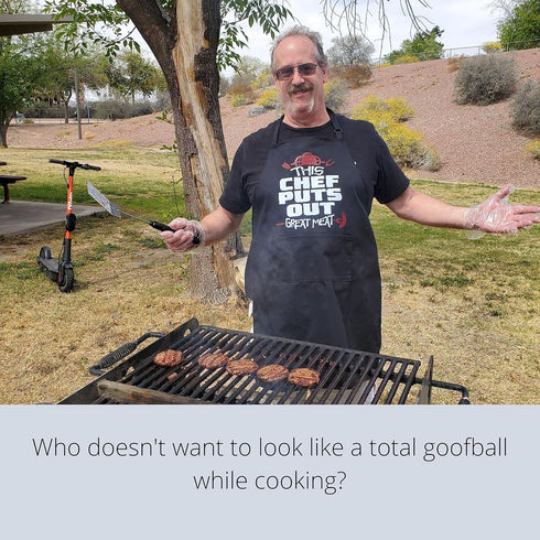 Cooking Aprons for Men - 4 Options; Funny Aprons for Men can be Mens BBQ Apron, Grill Apron or Mens Cooking Apron...