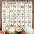 Flower Stencils for Painting, 64pcs 3 Inch Stencils for Crafts Rock Painting Stencils Plastic Reusable Stencils for Painting on Wood Wall Tile Hom...