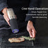 Gravity Electric Pepper and Salt Grinder Set, Battery Operated Pepper Mill with Blue LED Light, One Hand Operation, Flip to Grind, Adjustable Coar...