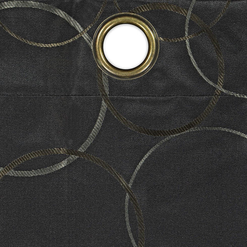 ECLIPSE Meridian Modern Blackout Thermal Grommet Window Curtain for Bedroom or Living Room (1 Panel), 42 in x 84 in, Black...