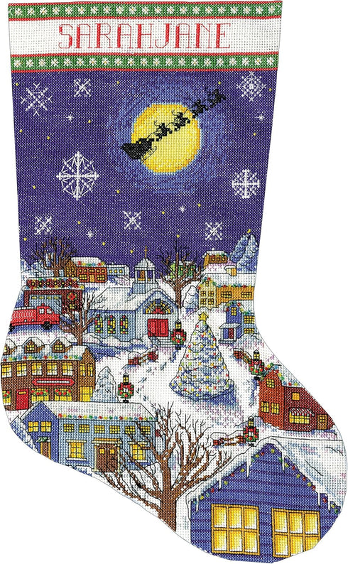 Tobin Christmas Eve Stocking Counted Cross Stitch Kit-17 Long 14 Count...