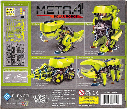 "Meta.4", Transforming Robot, STEM Solar Toys for Kids 8+...