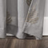 No. 918 Fern Embroidered Fern Sheer Rod Pocket Curtain Panel, 50" x 63", Gold/Gray...