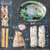 Perfect Unity Smudging Kit - 2 White Sage Smudge Sticks + 2 Palo Santo Sticks + Abalone Shell Bowl + Rose Quartz Crystal | Healing Incense for Cle...