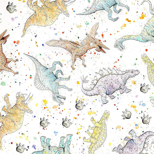 Watercolor Dinosaur Jersey Knit Changing Pad Cover | Extra Soft and Stretchy...