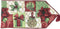 Tache Home Fashion Christmas Green Red Decorative Tapestry Holiday Tidings Poinsettia Table Runners with Tassels, 13 x 90...