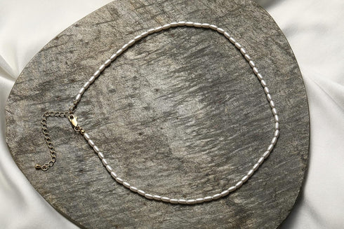 Round White Simulated Shell Pearl Necklace Strand | Pearl Choker Necklace | Jewelry for Women Mother...