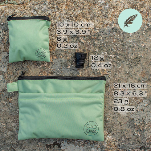 CuloClean Hygiene bag for hiking + Portable travel bidet. Personal hygiene kit for hikers, leave no trace (LNT) while hiking in the countryside....
